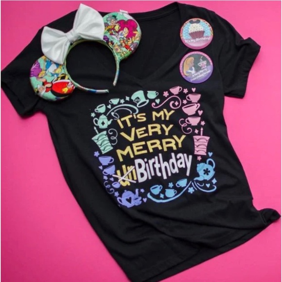 NWOT, Glitter Ever After, Alice In Wonderland Unbirthday Shirt Small - Picture 4 of 5